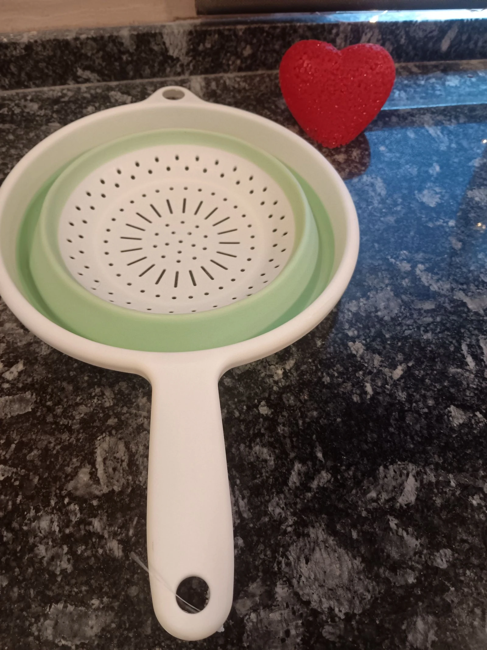 Colador nuevo blanco con verde menta – photo 2
